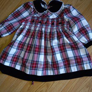 B T Kids girls size 2T fancy Smocked Christmas dress